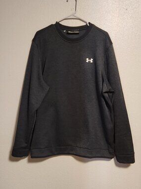 Under Armour Sweatshirt Long Sleeve Men's XL Pre-owned Grey Black EUC Golf